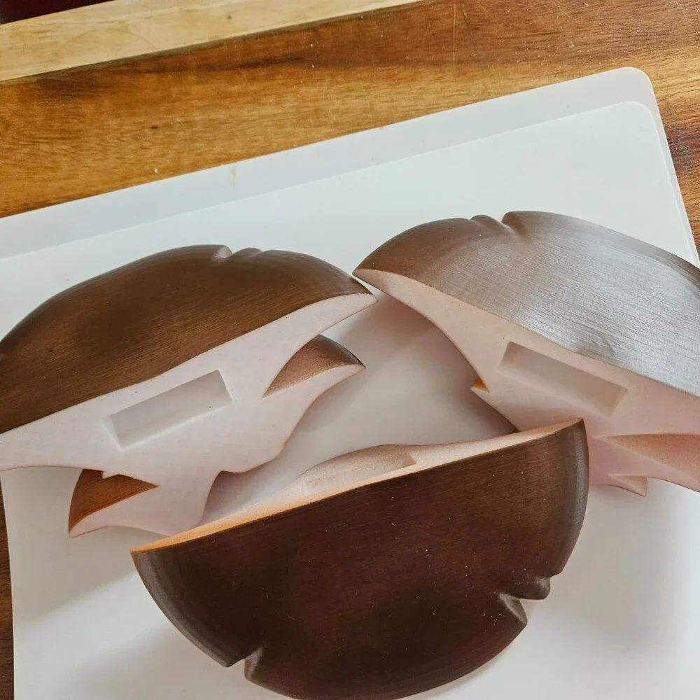 3D printed mushroom floating shelves set of three approx. 6 inches each